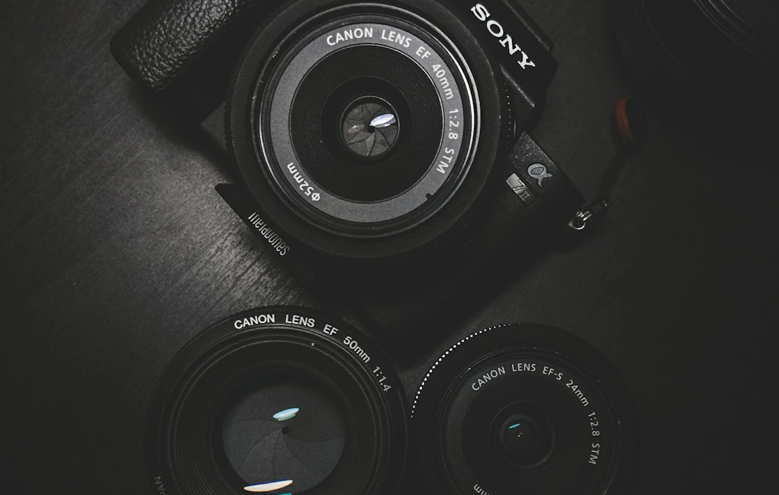 Professional camera and lighting equipment available for rental, bookable online with SlotPress